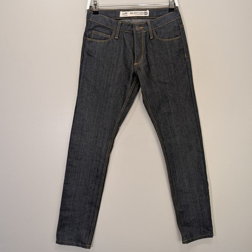 Burton Jeans Dark Stiff 100% Cotton Skinny Slim - Size 28